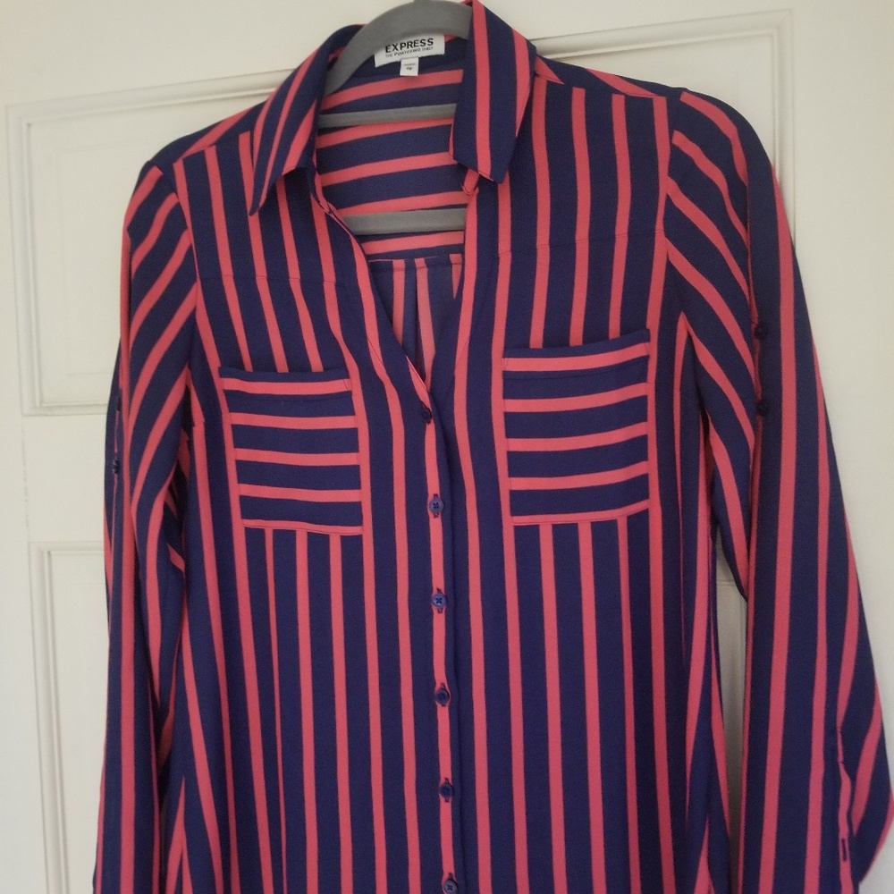 Express Portofino Shirt Button Down Blouse XSmall